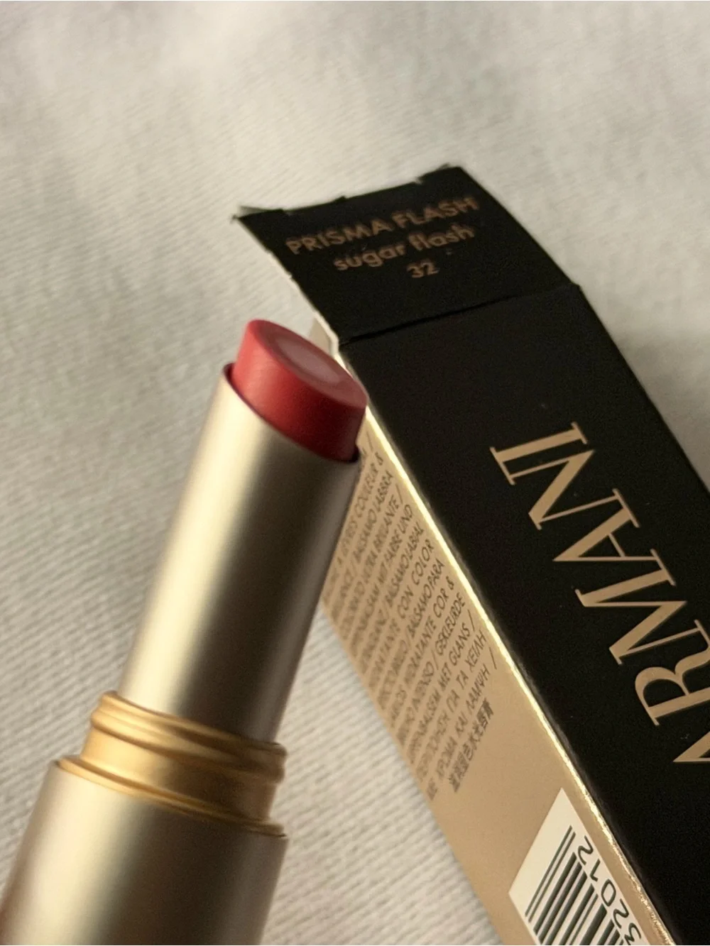 Giorgio Armani Prisma Flash Lip Balm - Sugar Flash 32 (Pink, Gold Tube)